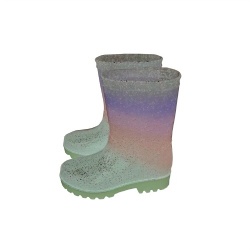 Kids ice cream shiny pvc rain boot