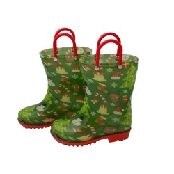 Kids snow man pvc rain boot