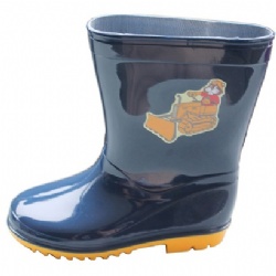 Kids navy pvc rain boot