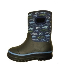 Kids navy shark TPE neoprene boot