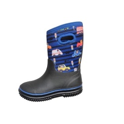 Kids blue cars TPE neoprene boot