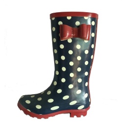 Lady white dots  rubber rain boot