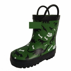 Kids rain boot with  green color