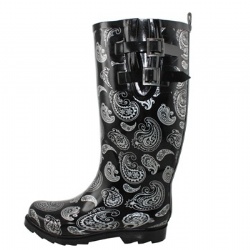 Lady popular printing rubber rain boots