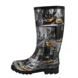 Lady top quality rubber rain boot welly