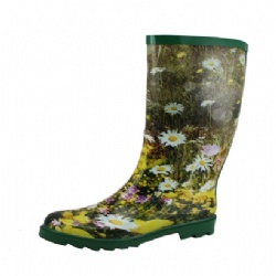 Lady customized design rubber rain boot welly