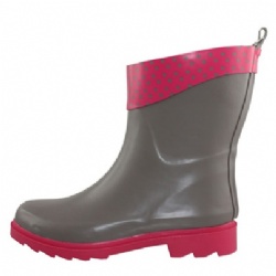 Lady short matty rubber rain boot welly