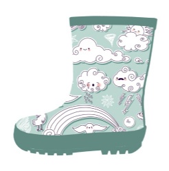 Kids low price rubber rain boot welly