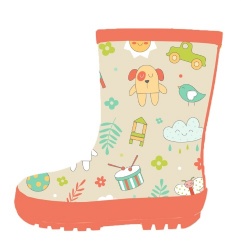 Kids high quality rubber rain boot welly