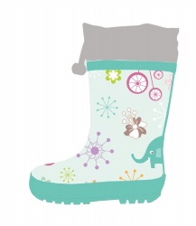 Kids hotsale rubber rain boot welly with cuff