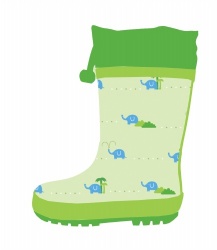 Kids oem rubber rain boot welly with cuff