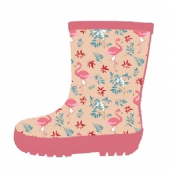 Kids pink hotsale rubber rain boot welly