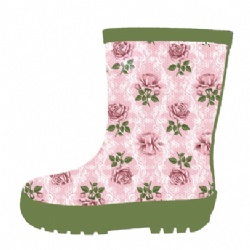 Kids cute customized rubber rain boot welly