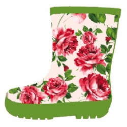 Kids fashion rose rubber rain boot welly