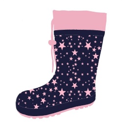 Kids customized pink rubber rain boot welly