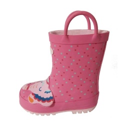 Girls pink elefant rubber rain boot