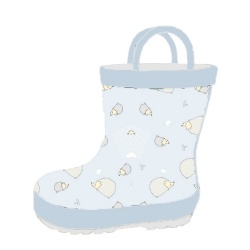 Kids newest light blue rubber rain boot welly