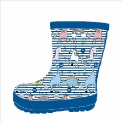 Kids wholesale bule sailing rubber rain boot welly