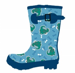 Kids popular rubber rain boot welly with buckle