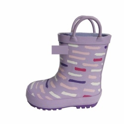 Kids purple rubber rain boot