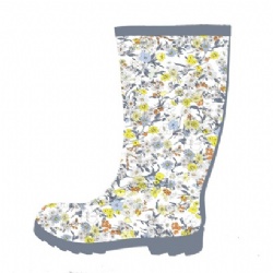 Lady newest fashion cheap rubber rain boot welly