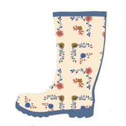 Lady latest fashion rubber rain boot welly