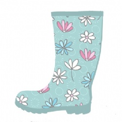 Lady fashion floral rubber rain boot welly