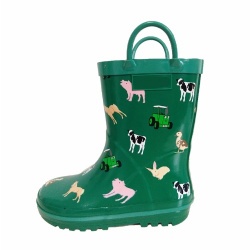 Boys' green color hunter boots