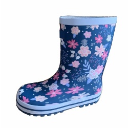 Flower rubber rain boots