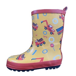 Cute car rubber rain boots