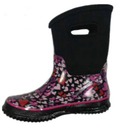 Kids waterproof neoprene rubber rain boot welly