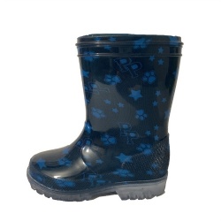 Kids blue color pvc rain boot