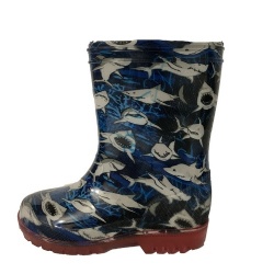 Kids fish pvc rain boot