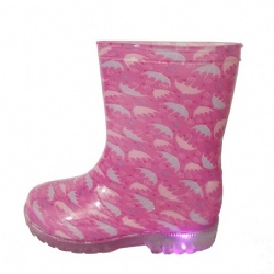 Pink kids  pvc rain boot