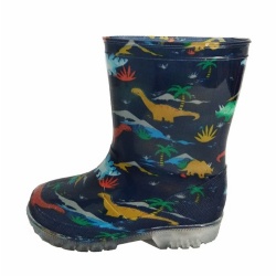 Boys kids  pvc rain boot with led light