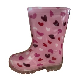 kids'  pink heart Pvc footwear