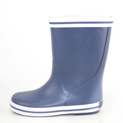 Kids hotsale navy rubber rain boot welly