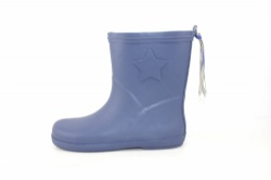 Kids customized navy rubber rain boot welly