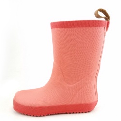 Kids customized pink pattern rubber rain boot welly