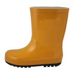 Kids factory price yellow rubber rain boot welly