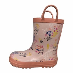 Kids floral rubber rain boot