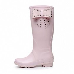 Pink color solid  long adult boots