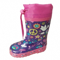 Kids wholesale girl's rubber rain boot welly