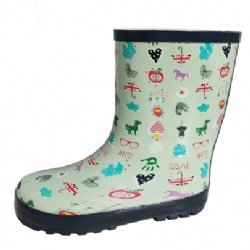 Kids high quality boy's rubber rain boot welly