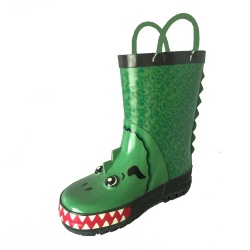 Kids hotsale 3D pattern rubber rain boot welly for boy