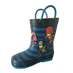 Kids hotsale 3D pattern rubber rain boot welly for boy