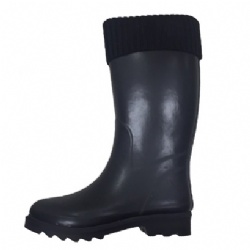 Black color Waterproof rubber boots