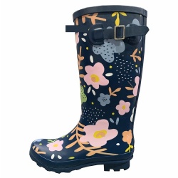 Garden flower printing Adult rubber boots