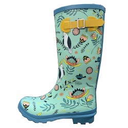 Garden flower printing Adult rubber boots