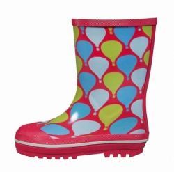 Kids customized hotsale red bullon rubber rain boot